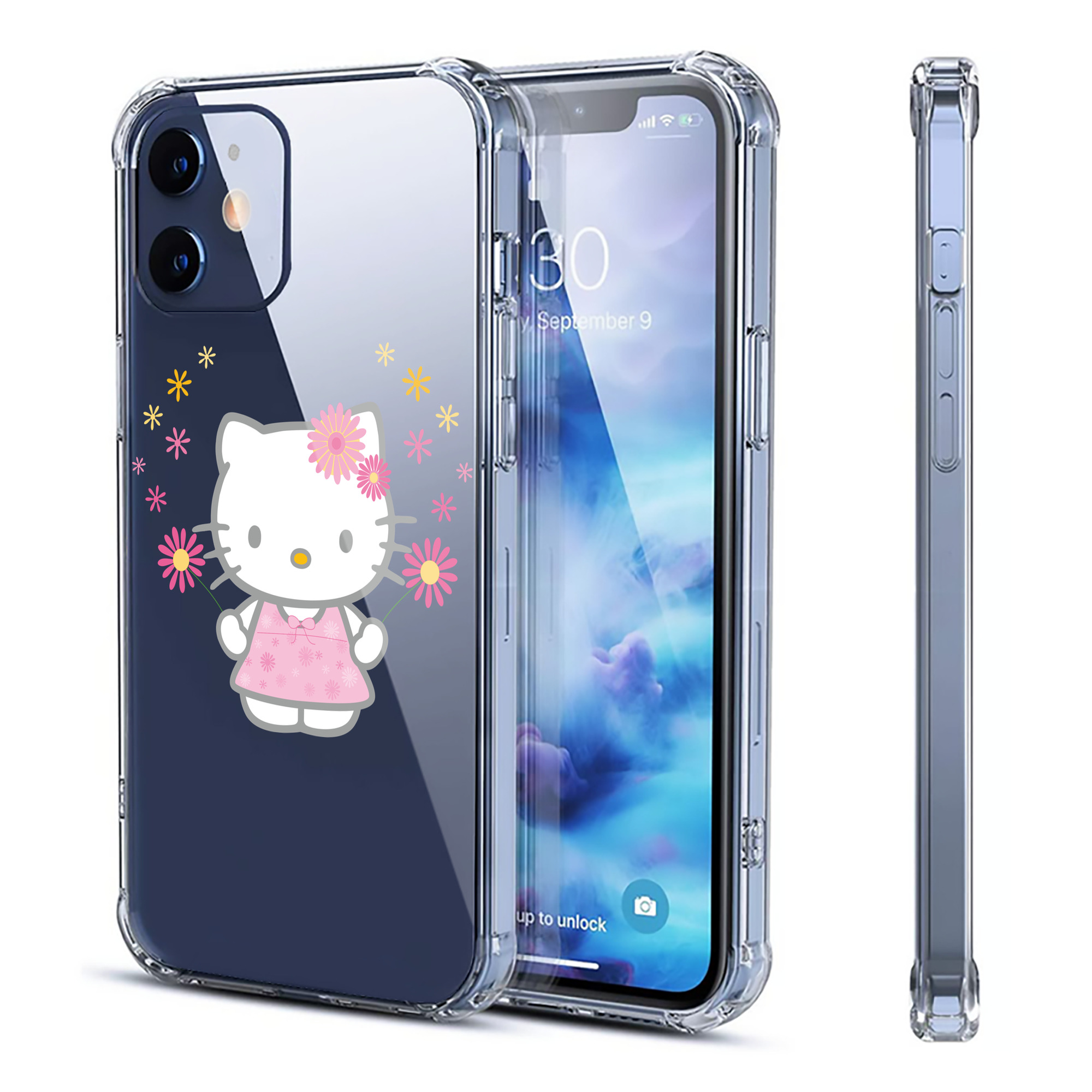 （画像用） Hello Kitty ハローキティ 【iPhone 12シリーズ対応】透明スマホケース（クリアソフトケース）